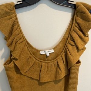 NWT madewell blouse with ruffle neckline